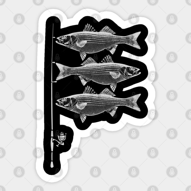 Striped Bass Flag Sticker by tocksickart